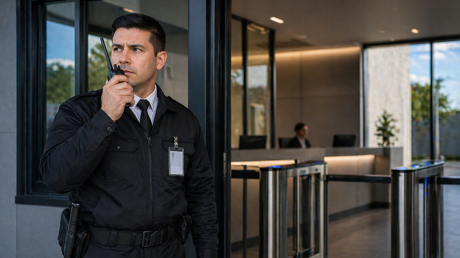 Guardias de seguridad para control de accesos y recepción
